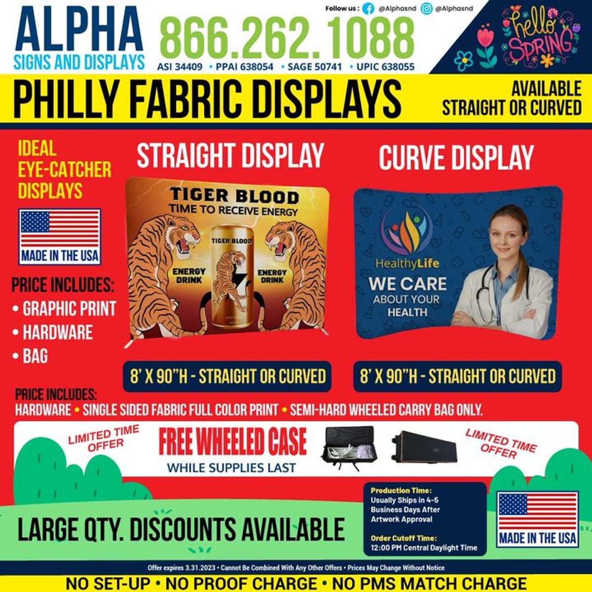 Philly Fabric Displays Made In The USA... Alpha Signs And Displays