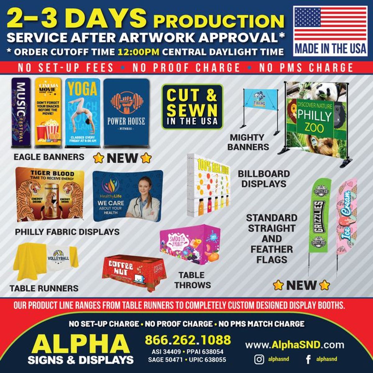 23 Days Production Service After Artwor... Alpha Signs And Displays