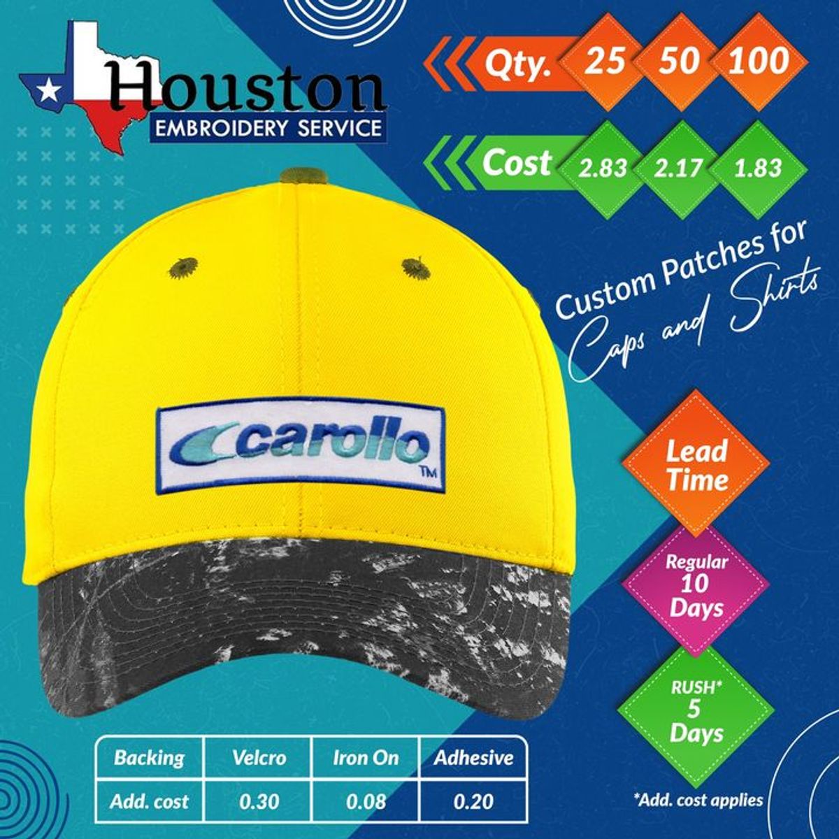 custompatches... Houston Embroidery Service